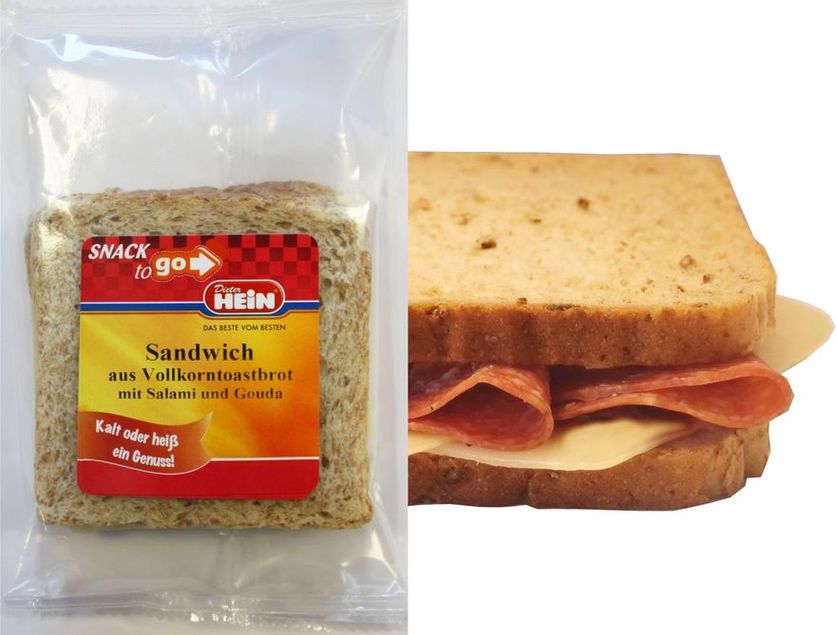 Sandwich Salami-Käse